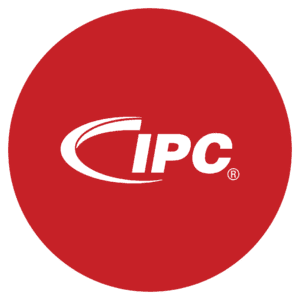 Red circle with IPC logo inside.